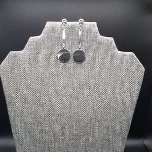 New! Silver Geometric Dangle Drop Earrings